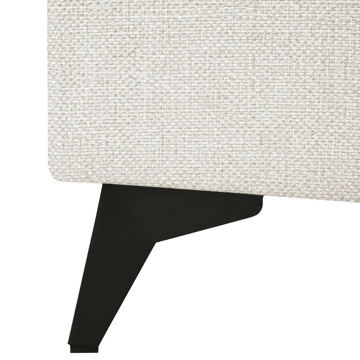 Sedacia súprava SIERRA, ľavá, béžová ženilka - čierna/béžová, Modern, kov/textil (230/364/181cm)