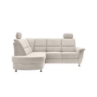 Ecksofa mit Stauraum Parole Beige Chenille - Chromfarben/Beige, KONVENTIONELL, Textil (184/231cm) - Livetastic