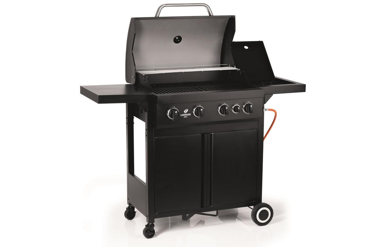 Gázgrill Rookie 4.1 - krómszínű/fekete, fém (138/114,5/54cm) - Landmann