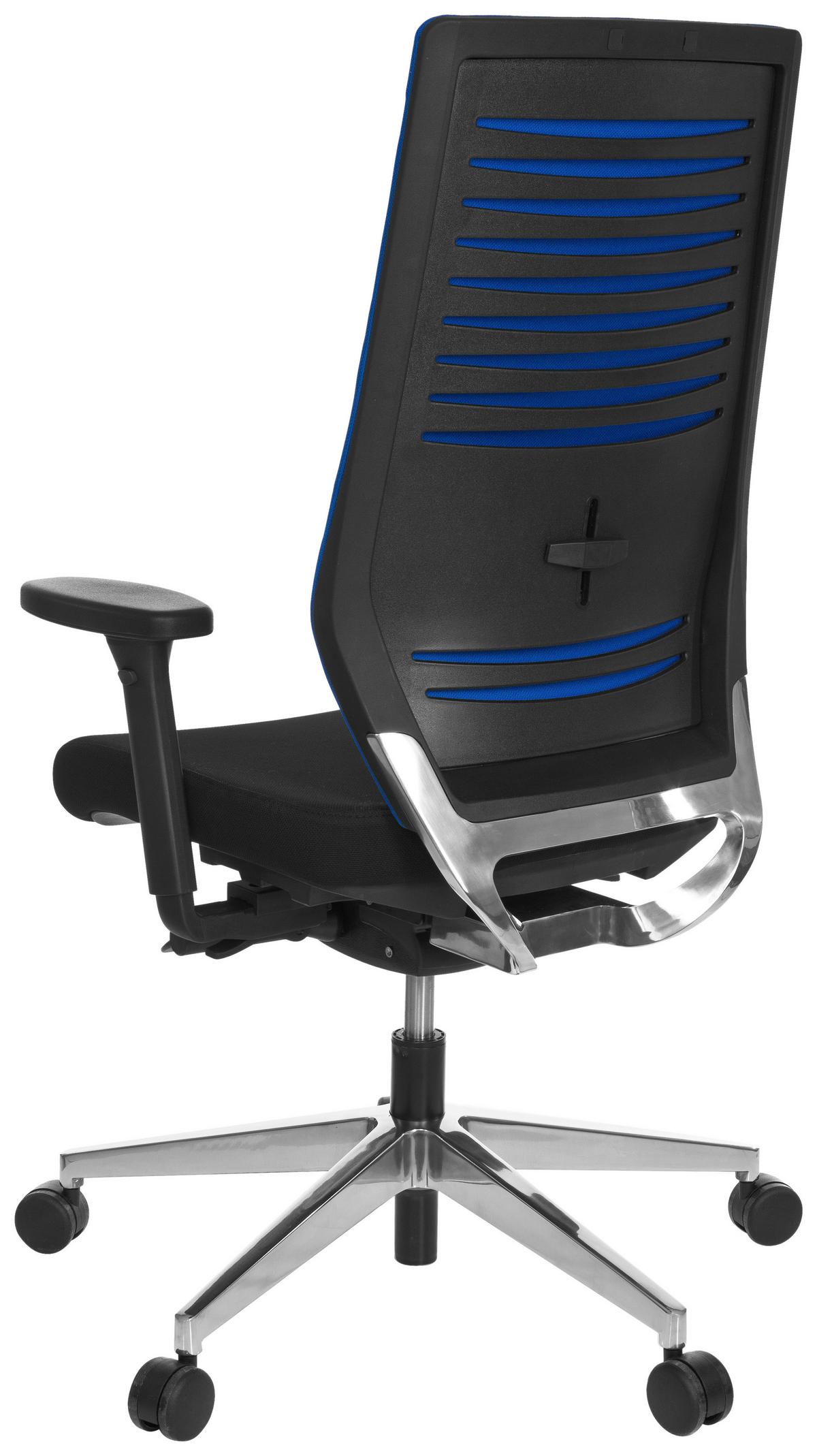 Drehstuhl Pro-Tec 700 Blau/Schwarz - Chromfarben/Blau, MODERN, Kunststoff/Textil (60/123/53cm) - MID.YOU