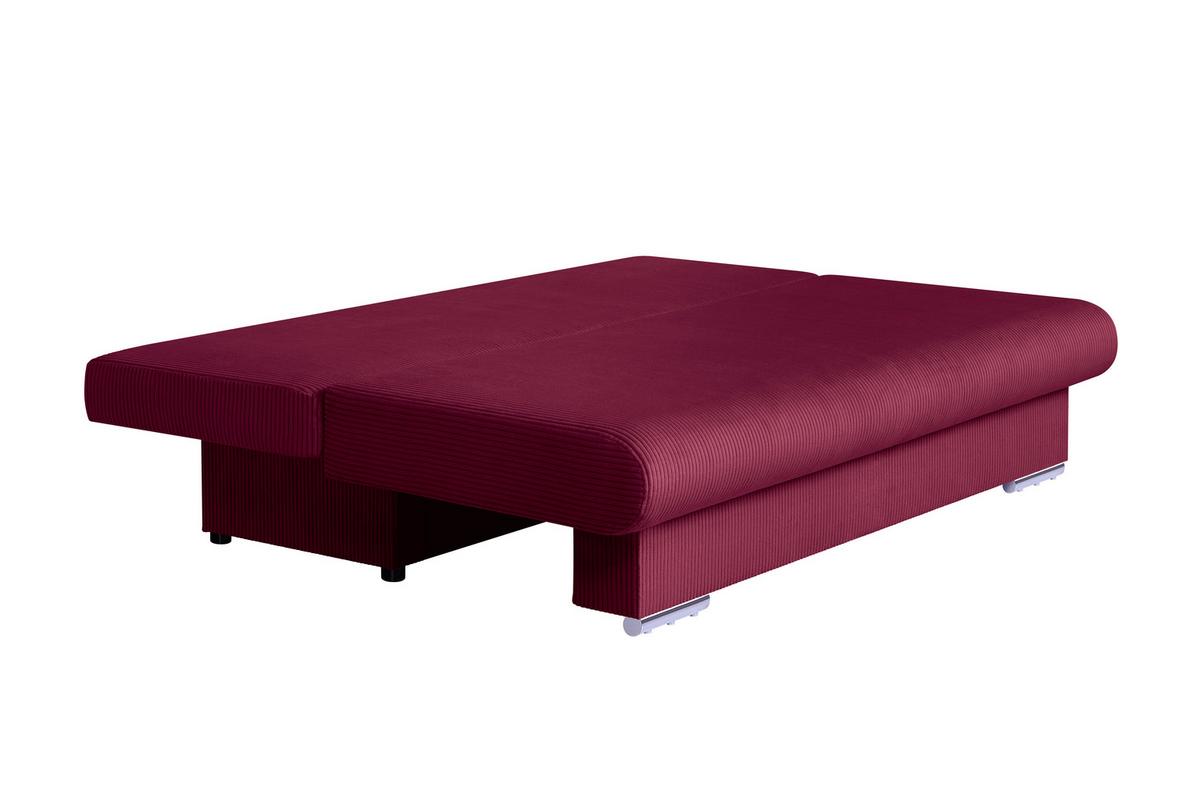 Schlafsofa Bora Rot B: 193 Cm - Chromfarben/Rot, Design, Holzwerkstoff/Textil (193/86/85cm) - P & B