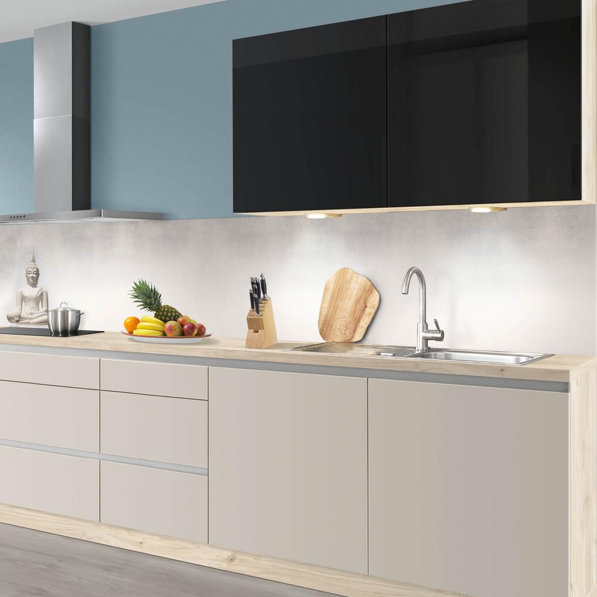 Zweizeilige Küche Ip1200 270 + 120cm Kieselgrau - Basics, Holzwerkstoff (390cm) - Impuls