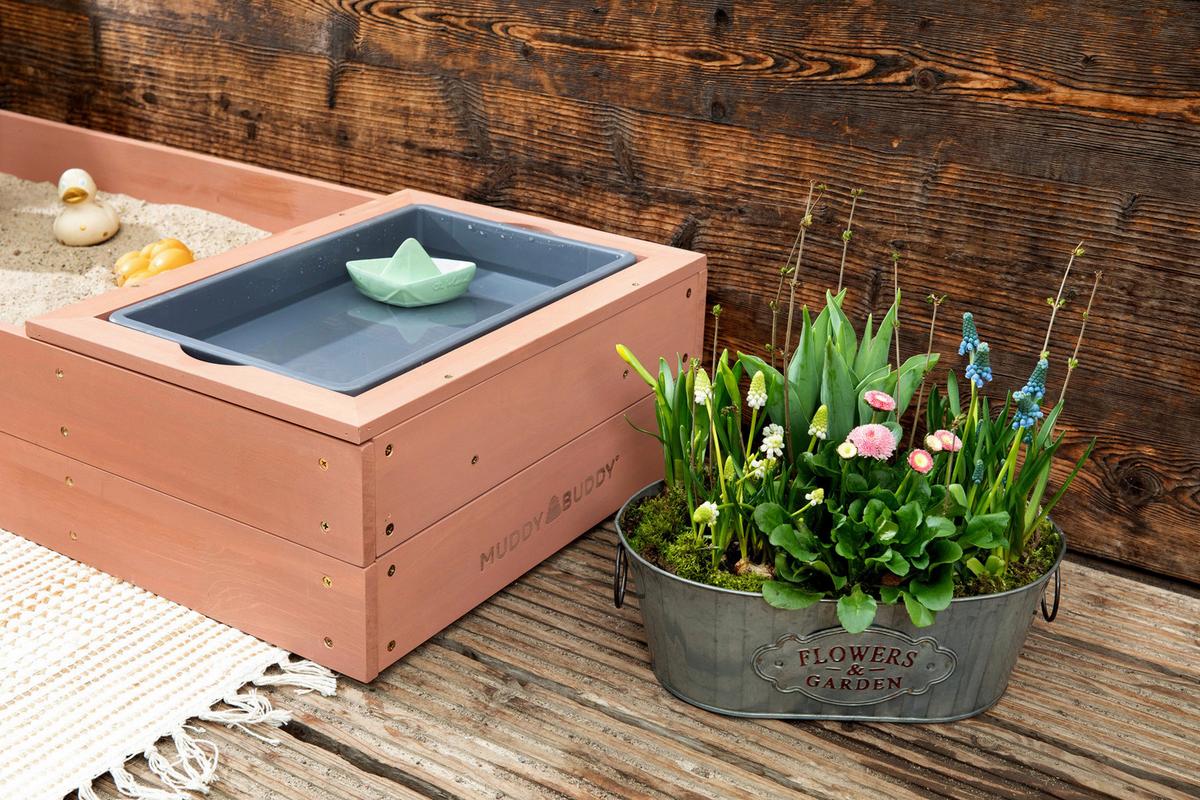 Sandkasten Muddy Buddy Holz, LxBxH: 150x45x20 cm - Basics, Holz (150/45/20cm) - MUDDY BUDDY