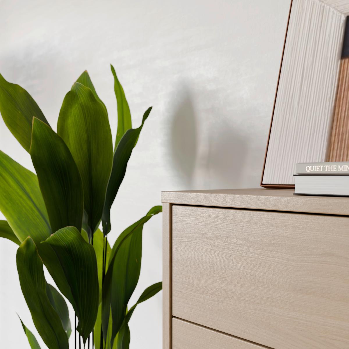 Komoda SPRINGS - barvy dubu, Moderní, kompozitní dřevo (74,5/99,1/34,9cm)