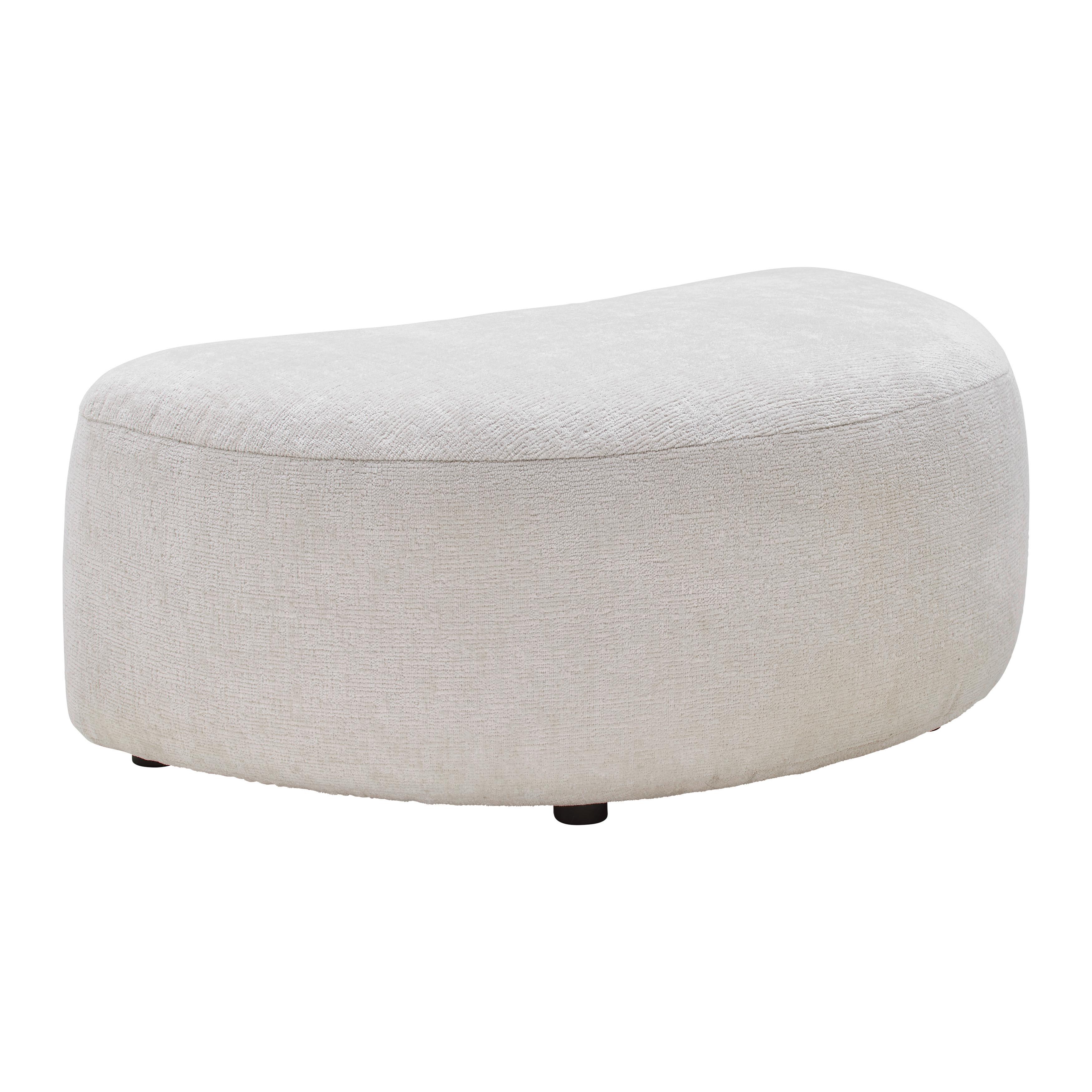 Taburetka LEONAS, béžová ženilka - čierna/béžová, Modern, textil/plast (102/42/66cm) - Premium Living