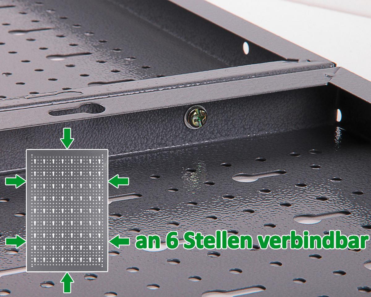 Werkzeug Lochwand Grau Metall B: 40,5 cm - Grau, Basics, Metall (40,5/57/1,5cm)