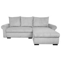 ECKSCHLAFSOFA Vasco, Hellgrau LF: 233x168 cm - Hellgrau/Schwarz, Trend, Textil (233/168cm)