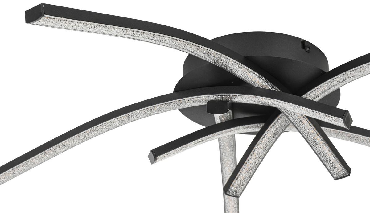 Led-deckenleuchte Doina - Schwarz, MODERN, Kunststoff/Metall (67ml) - Luca Bessoni
