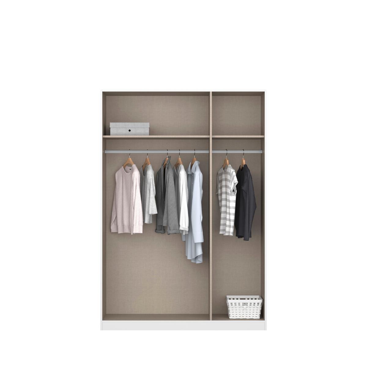 Kleiderschrank Reflect - Silberfarben/Eiche Artisan, MODERN, Holzwerkstoff (136/210/54cm)