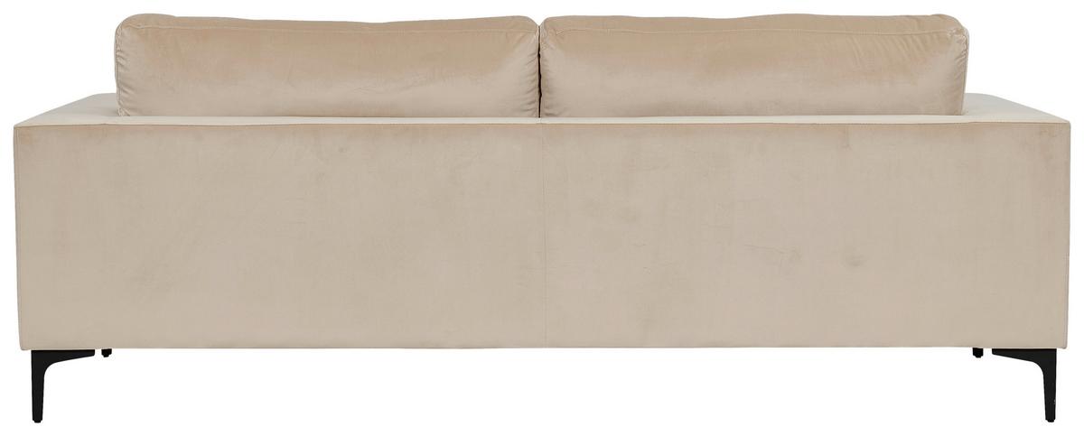 2-sitzer-sofa Bolero - Beige/Schwarz, Design, Kunststoff/Textil (215/84/88cm) - Livetastic