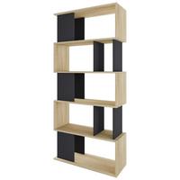 REGÁL LEGO - grafitová/dub sonoma, Modern, kompozitné drevo (80/175,3/33cm)