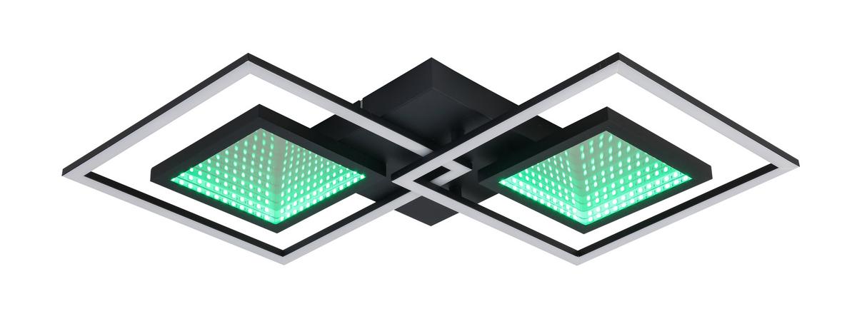 STROPNÉ LED SVIETIDLO PRECEVAL - čierna, kov/plast (41,8/75,3/6,7cm) - Premium Living