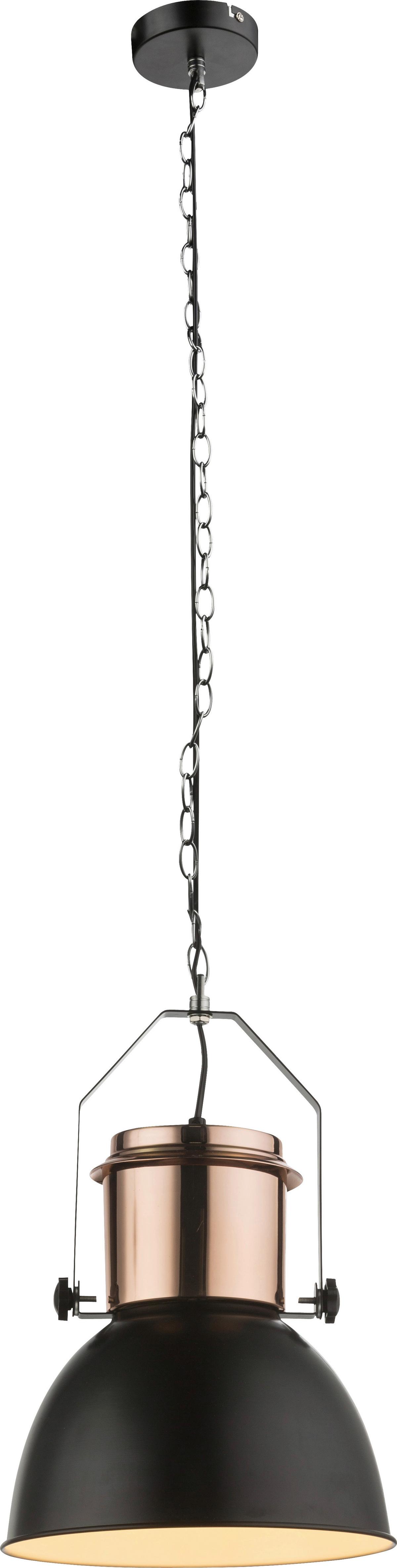 Hängeleuchte H: 120 Cm 1-Flammig, Industriallook - Schwarz/Kupferfarben, MODERN, Metall (27/120cm)