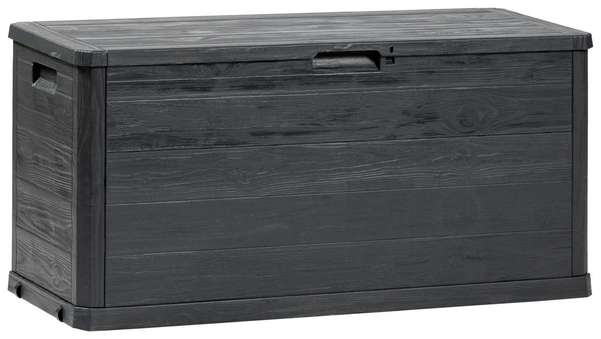 BOX NA VANKÚŠE WOODY - antracitová, Basics, plast (117/56/45cm) - Mömax