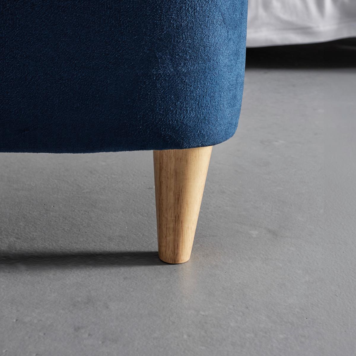 Lavica s úl.priestorom ELLA modrá - modrá/čierna, Modern, drevo/textil (124/48/43cm) - Bessagi Home