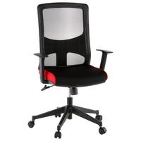 Drehstuhl Lavita Rot/Schwarz - Rot/Schwarz, MODERN, Kunststoff/Textil (57/113/44cm) - MID.YOU