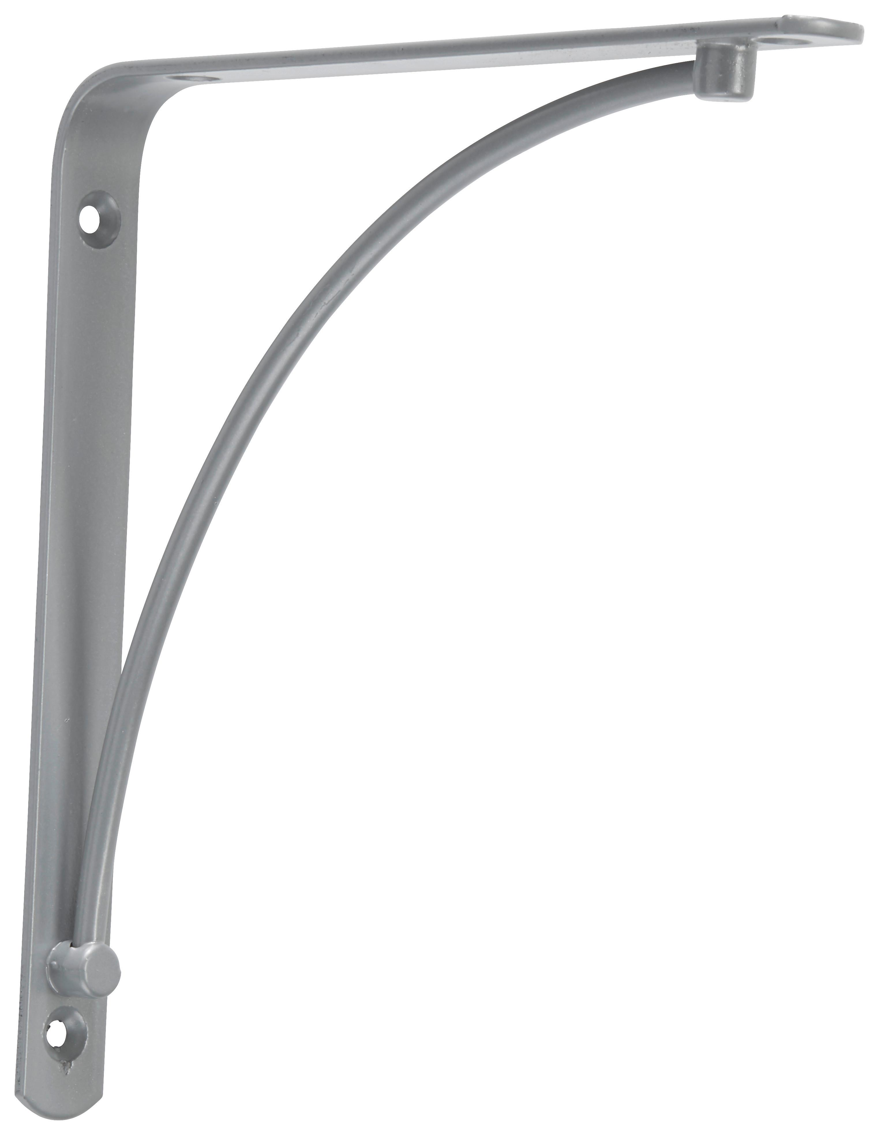 Držák Na Stěnu Bracket -Sb- - barvy stříbra, Moderní, kov (20/20/2cm) - Modern Living