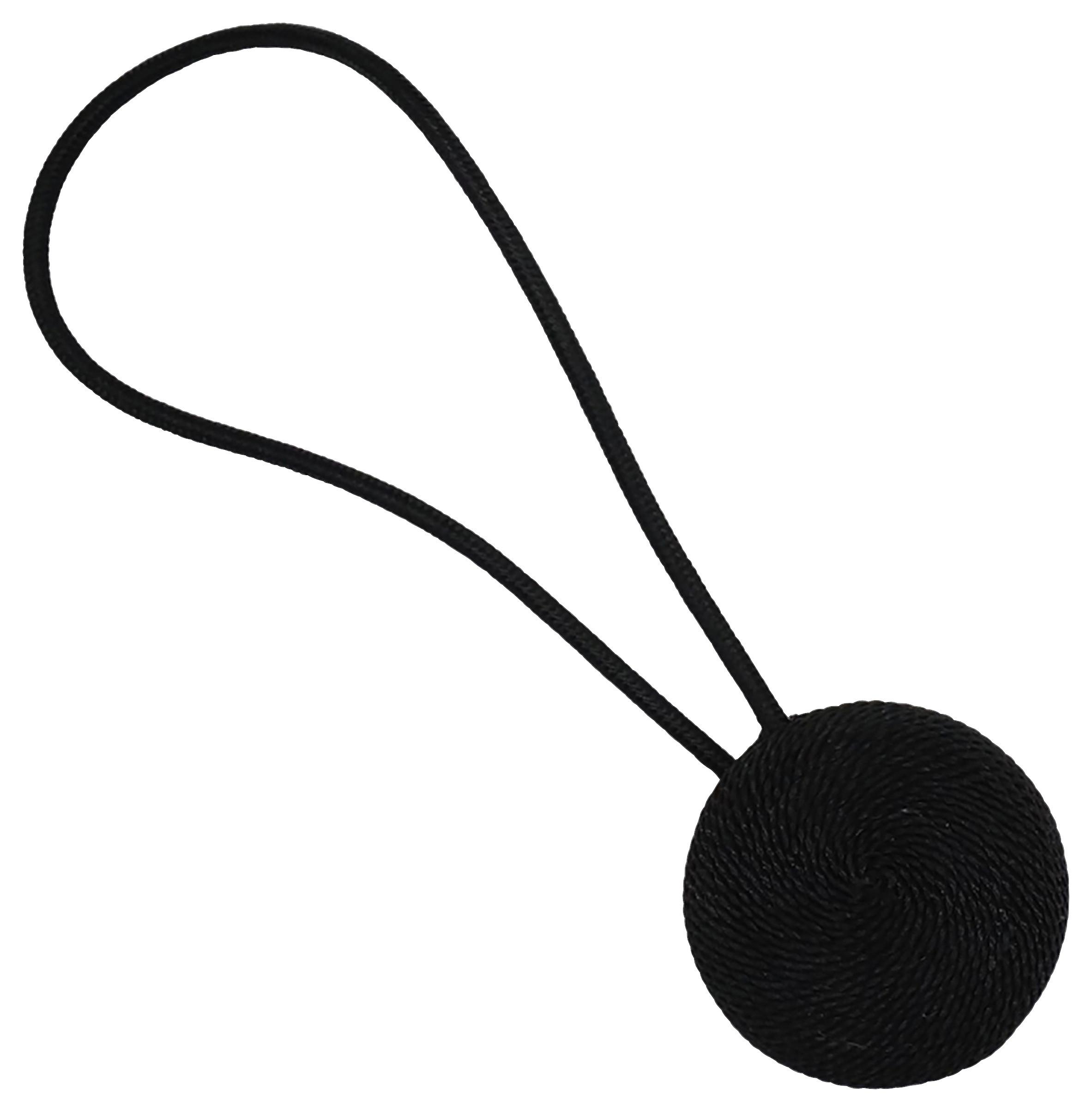 Függönyelkötő Cord - bézs/fekete, Modern, textil/fa (38cm) - Luca Bessoni