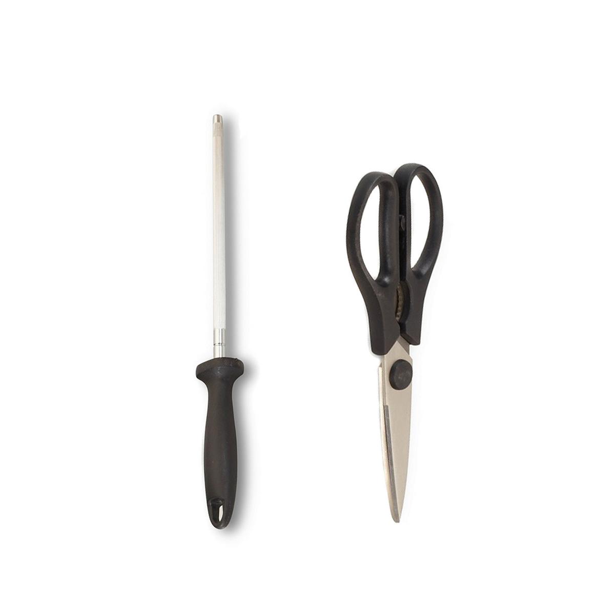 SADA NOŽŮ ECHTWERK MESSERBLOCK-SET - barvy stříbra, Trend, kov (24,8/13,2/36cm) - Echtwerk