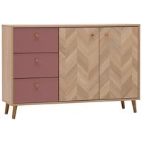 Sideboaard Visby Eichefarben/Mauve B: 109cm - Eichefarben/Mauve, Design, Holzwerkstoff (109/73,9/33,05cm) - MID.YOU