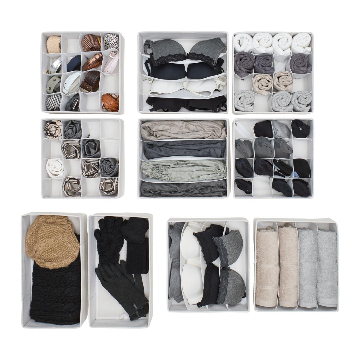 Sada úožných boxů 2 ks - béžová, Moderní, textil/papír (40/10.5/21cm) - Mömax