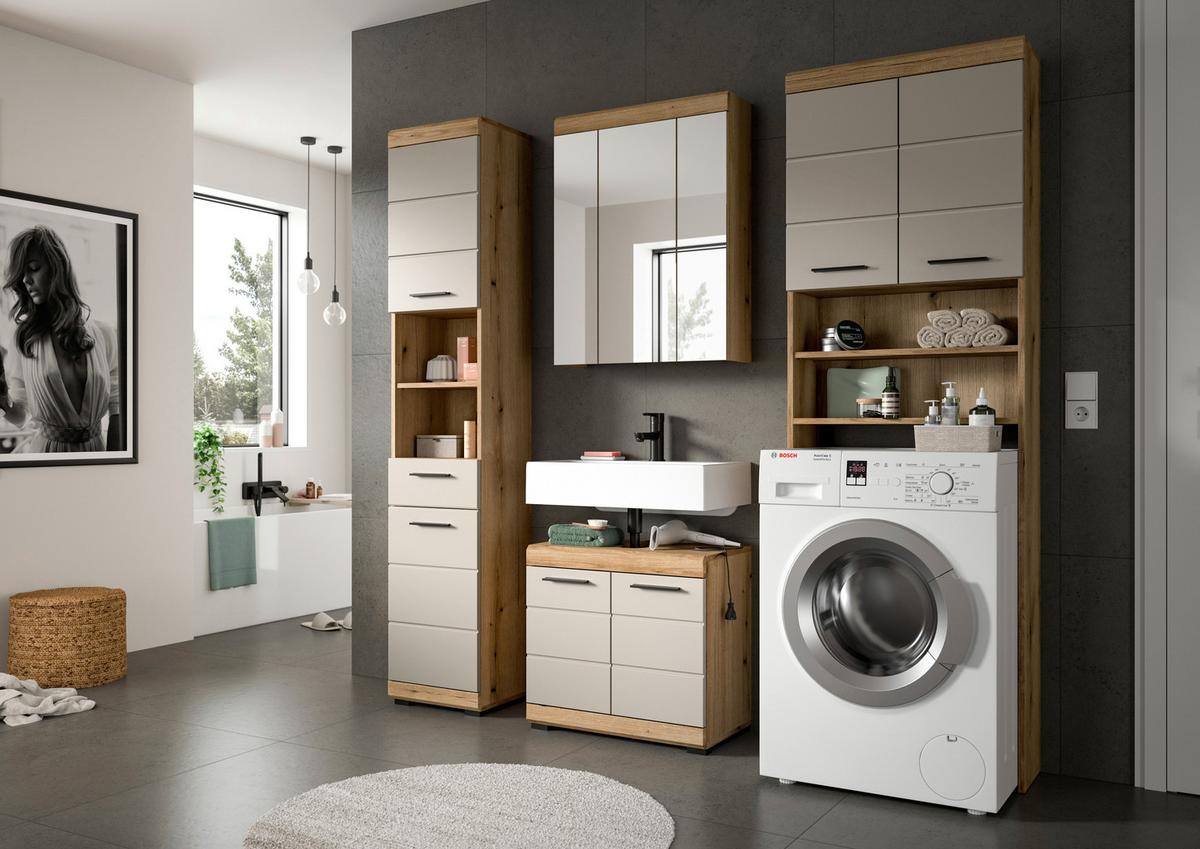 Waschmaschinenschrank Scout Kaschmir/Naturfarben B: 63 cm - Kaschmir/Naturfarben, MODERN, Holzwerkstoff (63/191/34cm) - MID.YOU