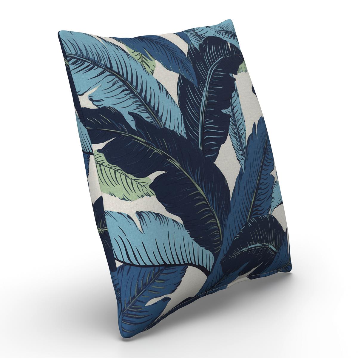 VENKOVNÍ POLŠTÁŘ LUISA - bílá/modrá, Moderní, textil (45/45/10cm) - Bessagi Garden