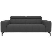 2-sitzer-sofa Cunelli Grau Webstoff - Schwarz/Grau, Design, Textil (208/79/104cm) - MID.YOU