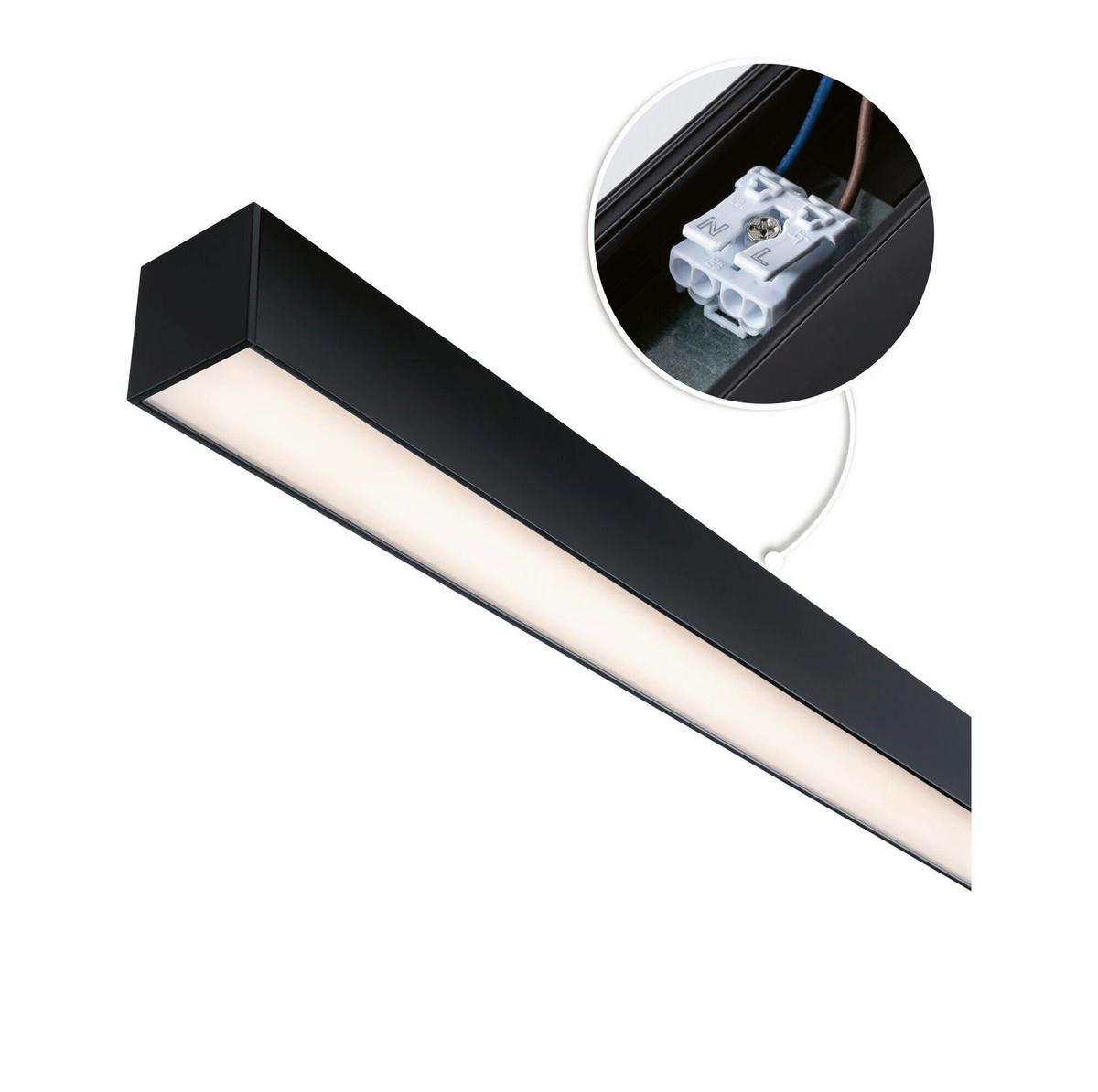 Schienensystem-einspeiser Linion Schwarz B: 4 Cm - Schwarz, Basics, Kunststoff/Metall (100/4/4cm) - Paulmann