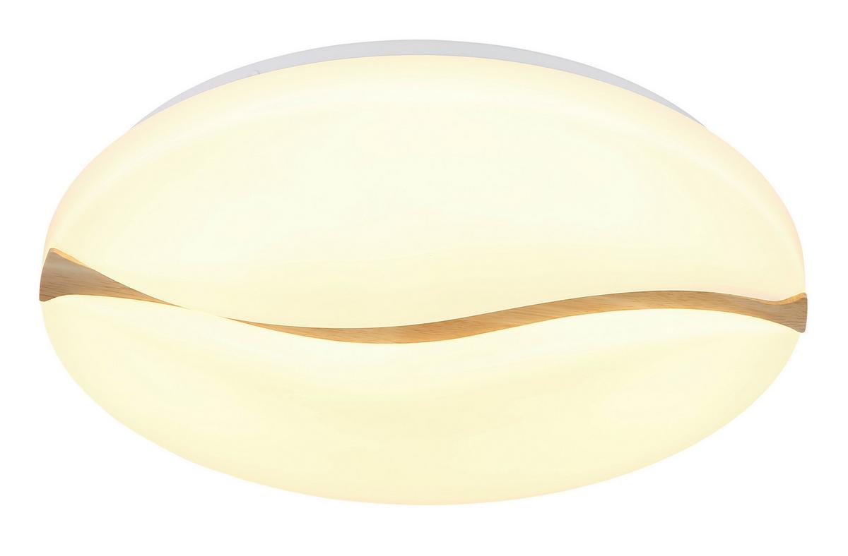 STROPNÉ LED SVIETIDLO LETICIA - hnedá/biela, Basics, kov/drevo (33/7cm) - Globo