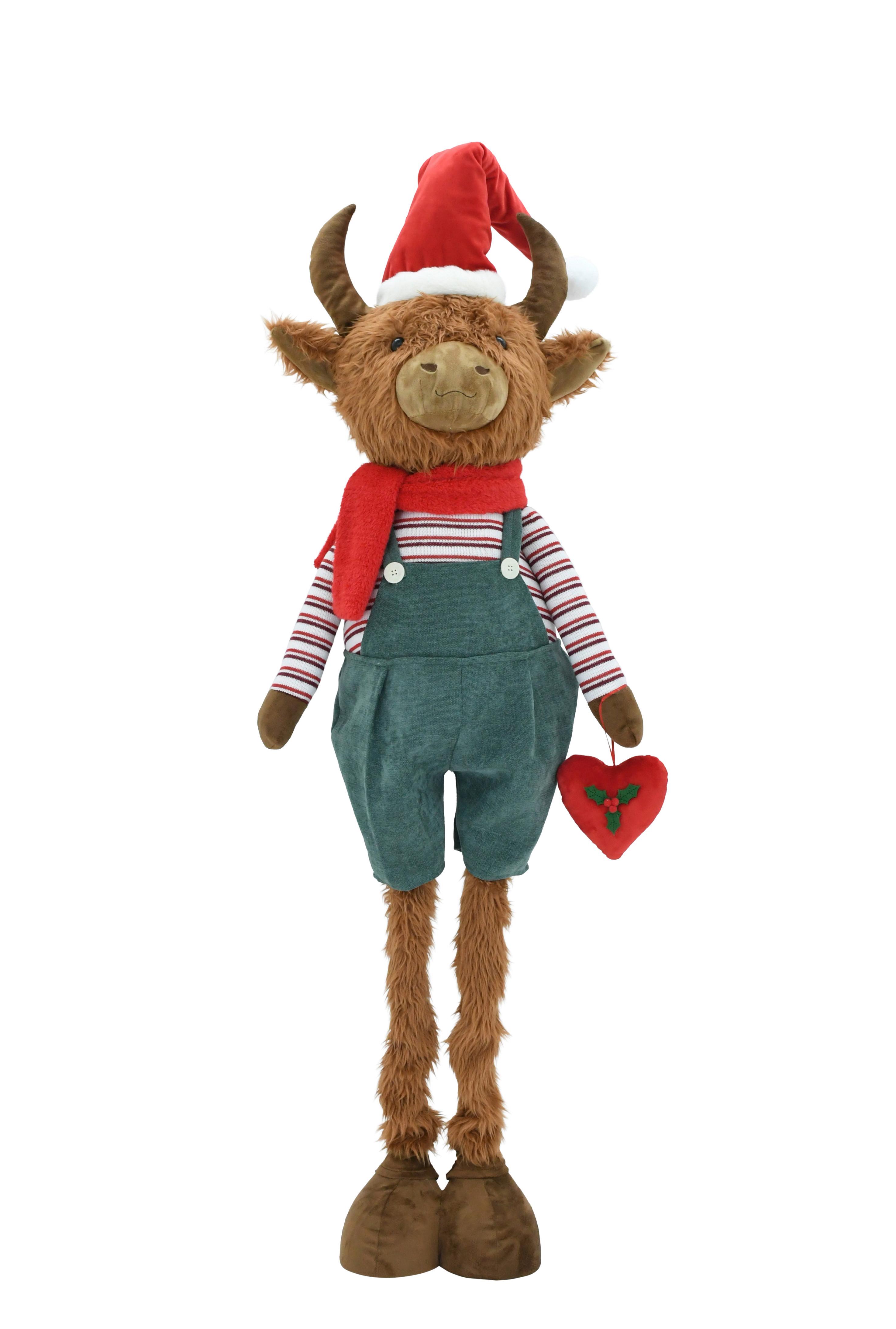 Dekoračný škriatok HIGHLAND COW -PAZ- - svetlohnedá/mätovozelená, kov/textil (42/148/25cm) - Mömax