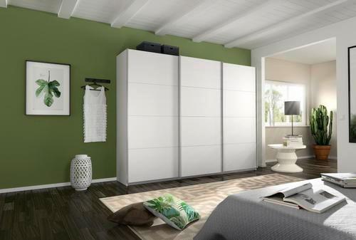 Schwebetürenschrank 271cm Belluno, Weiß - Weiß, MODERN, Holzwerkstoff (271/210/62cm) - Rauch Möbel