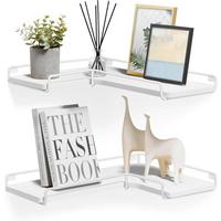 ROHOVÝ REGÁL BIELA ca. 40x4x29 cm - biela, Trend, kov/kompozitné drevo (40/4/29cm) - MID.YOU