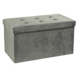 Sitzbank Velvet B: 70 cm Grau - Grau, MODERN, Holzwerkstoff/Textil (70/38/38cm)