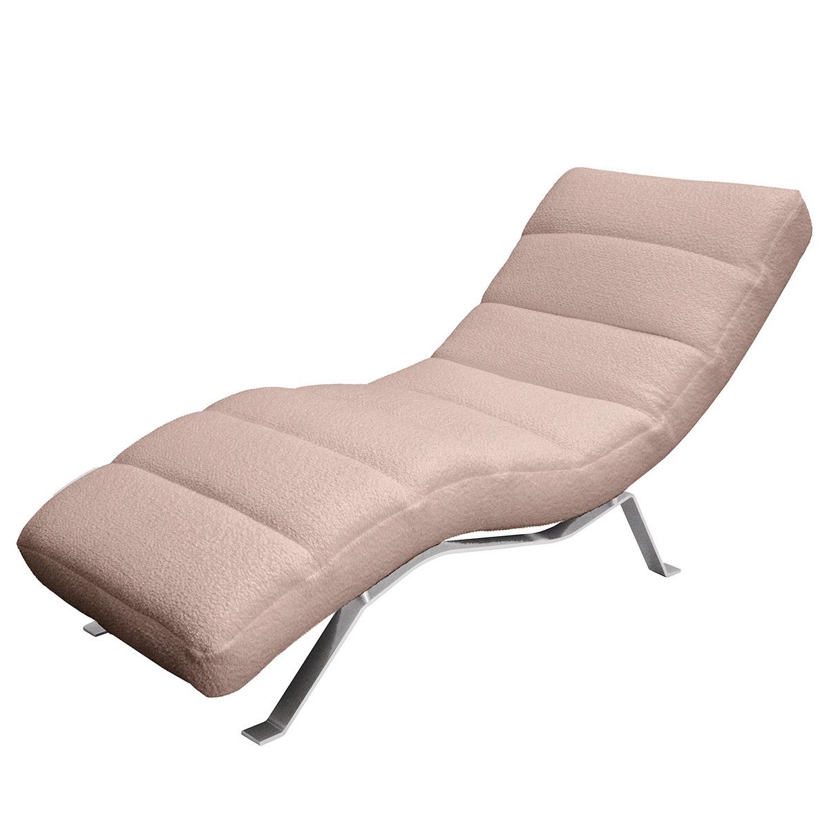 Relaxliege Swing Silver Rosa B: 65 cm - Silberfarben/Rosa, Design, Textil (65/65-95/171cm) - Livetastic