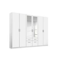 Drehtürenschrank Mit Spiegel 271 Cm Bingen Weiß - Weiß, MODERN, Holzwerkstoff (271/229/54cm) - Rauch Möbel