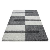 Hochflor Teppich Hellgrau Gala 80x150 cm - Hellgrau, Design, Textil (80/150cm)