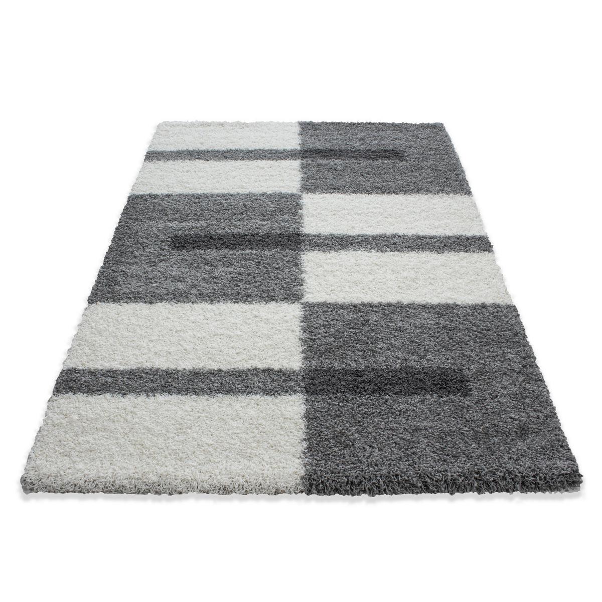 Hochflor Teppich Hellgrau Gala 80x150 cm - Hellgrau, Design, Textil (80/150cm)