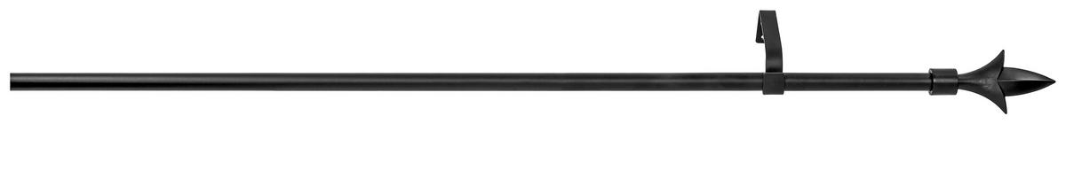 Rundstangengarnitur 1-Lfg Paul Schwarz L: 130-240 cm - Schwarz, KONVENTIONELL, Metall (130-240cm) - Ondega