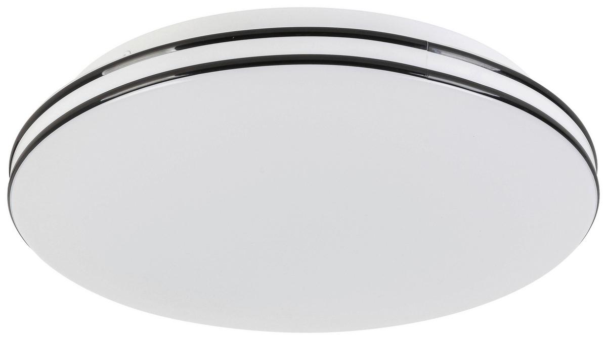 Led-deckenleuchte Fritzi Ø 30 Cm - Schwarz/Weiß, MODERN, Kunststoff/Metall (30/6,5cm) - Luca Bessoni