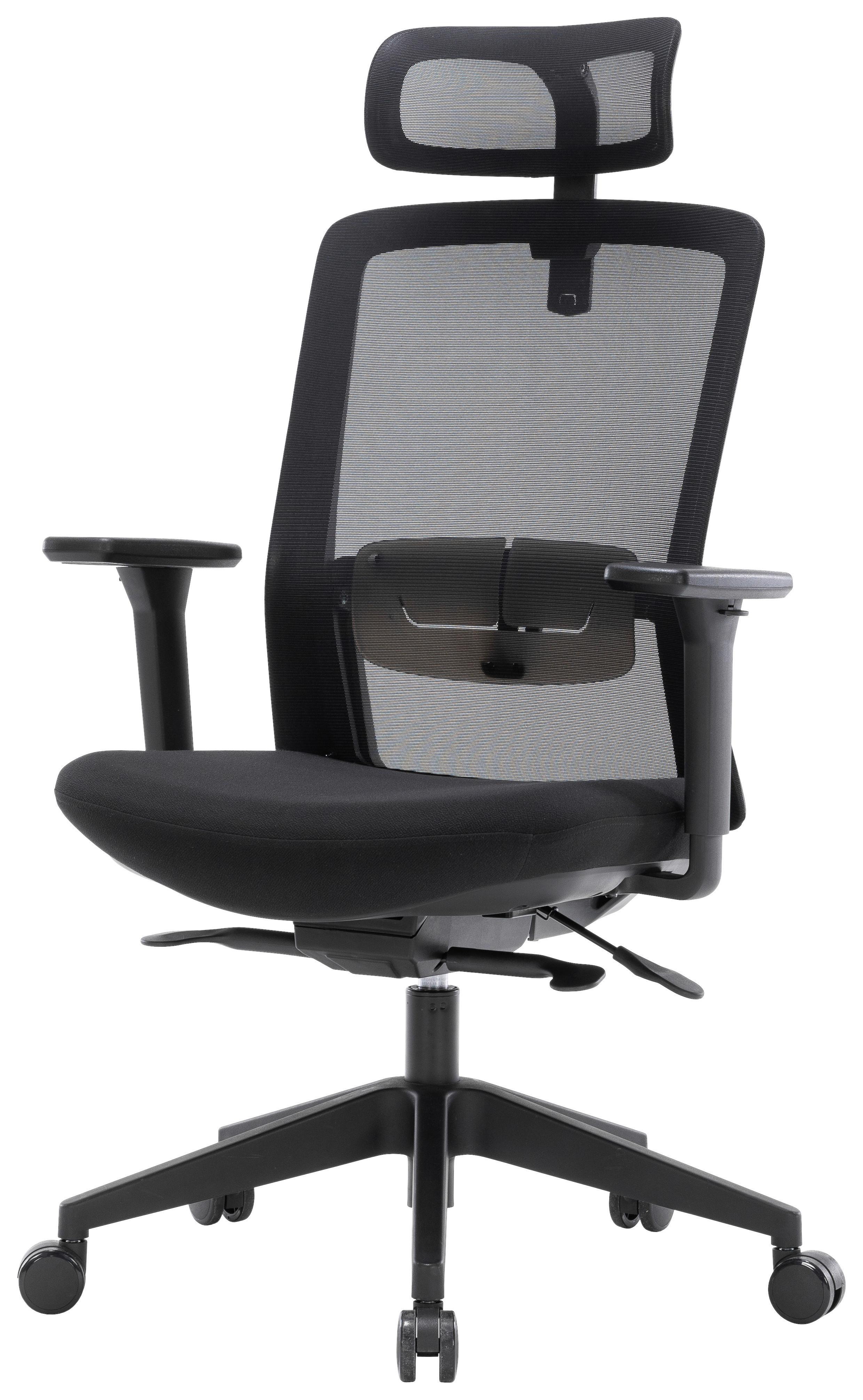 Drehstuhl Orlando 1 - Schwarz, MODERN, Holz/Kunststoff (68/116-126/63cm)