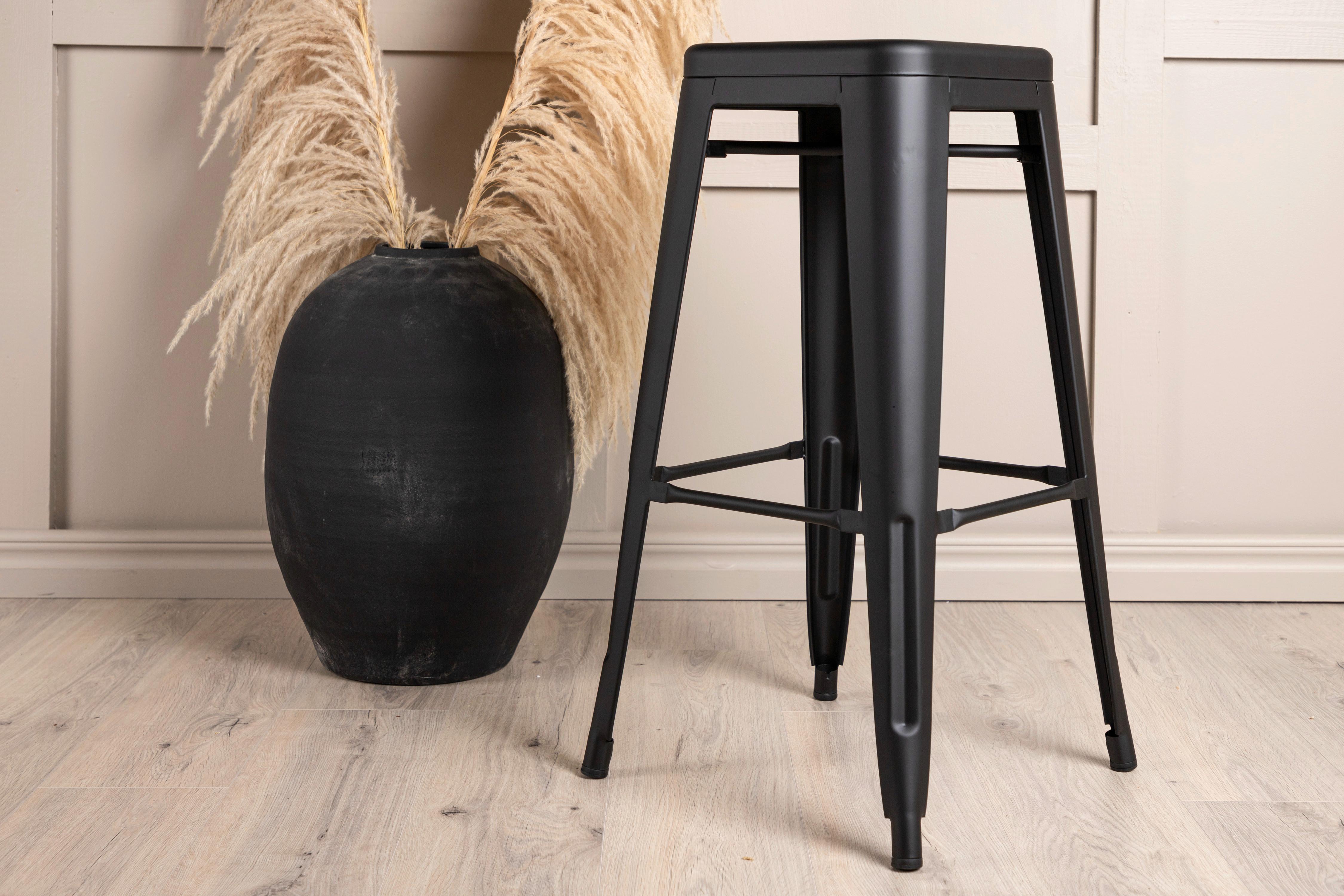 Barhocker-Set Tempe - Schwarz, Design, Metall (43/76/43cm) - Livetastic