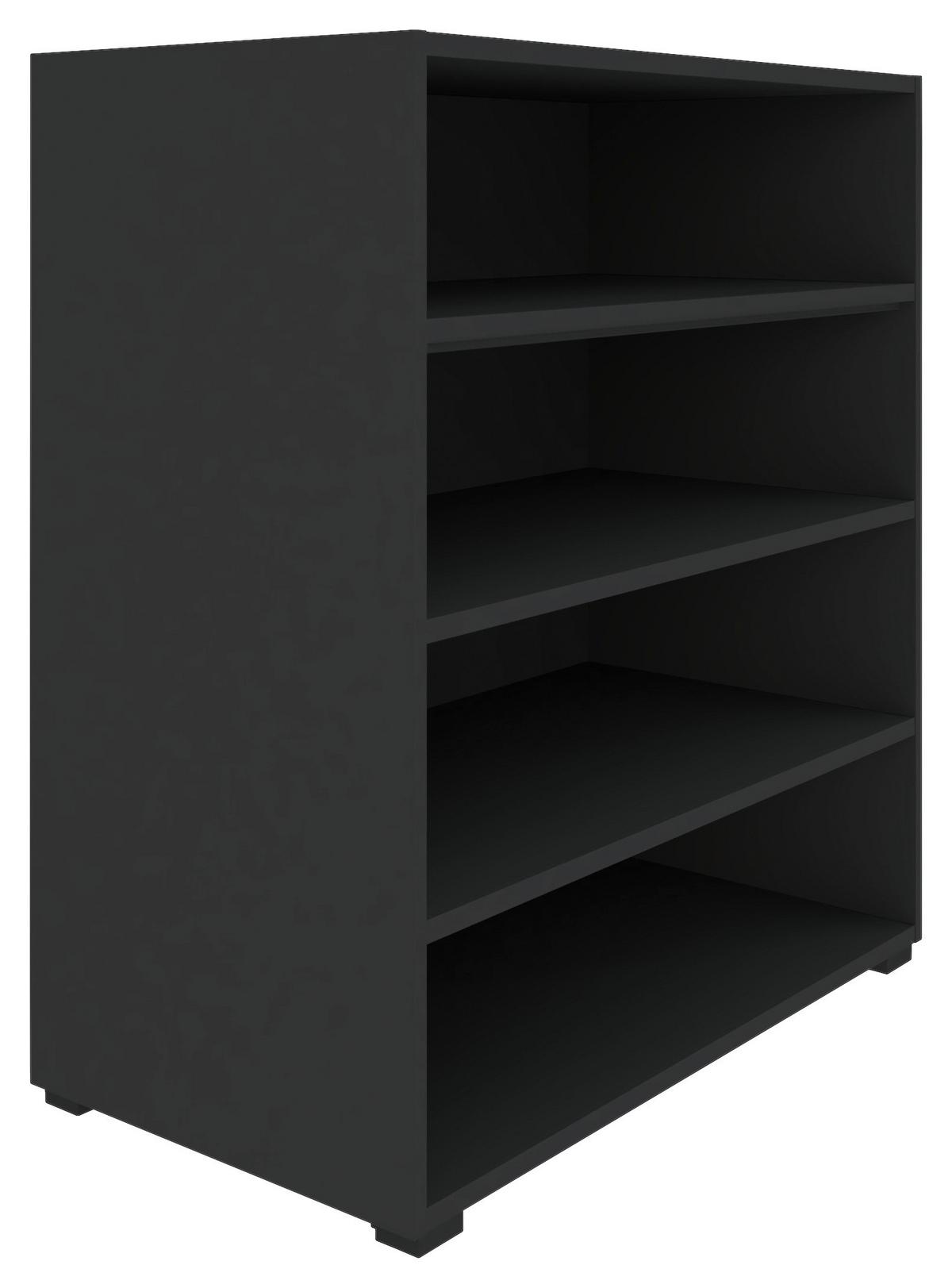 Regal Unit -Elements Maxi B: 91,2 cm Anthrazit - Anthrazit/Schwarz, MODERN, Holzwerkstoff (91,2/89,6/40cm) - Ondega
