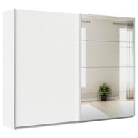 Schwebetürenschrank + Spiegel B: 271cm Feldkirch Weiß - Silberfarben/Weiß, MODERN, Holzwerkstoff (271/210/62cm)