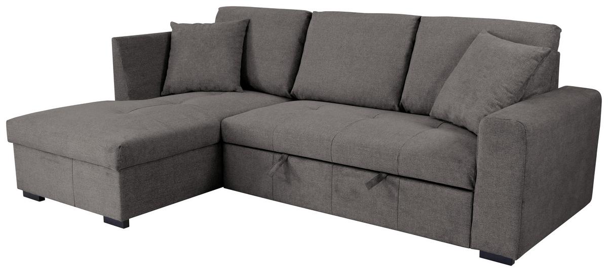Ecksofa Lukas Dunkelgrau S: 158x239 Cm - Dunkelgrau, Trend, Textil (158/239cm)