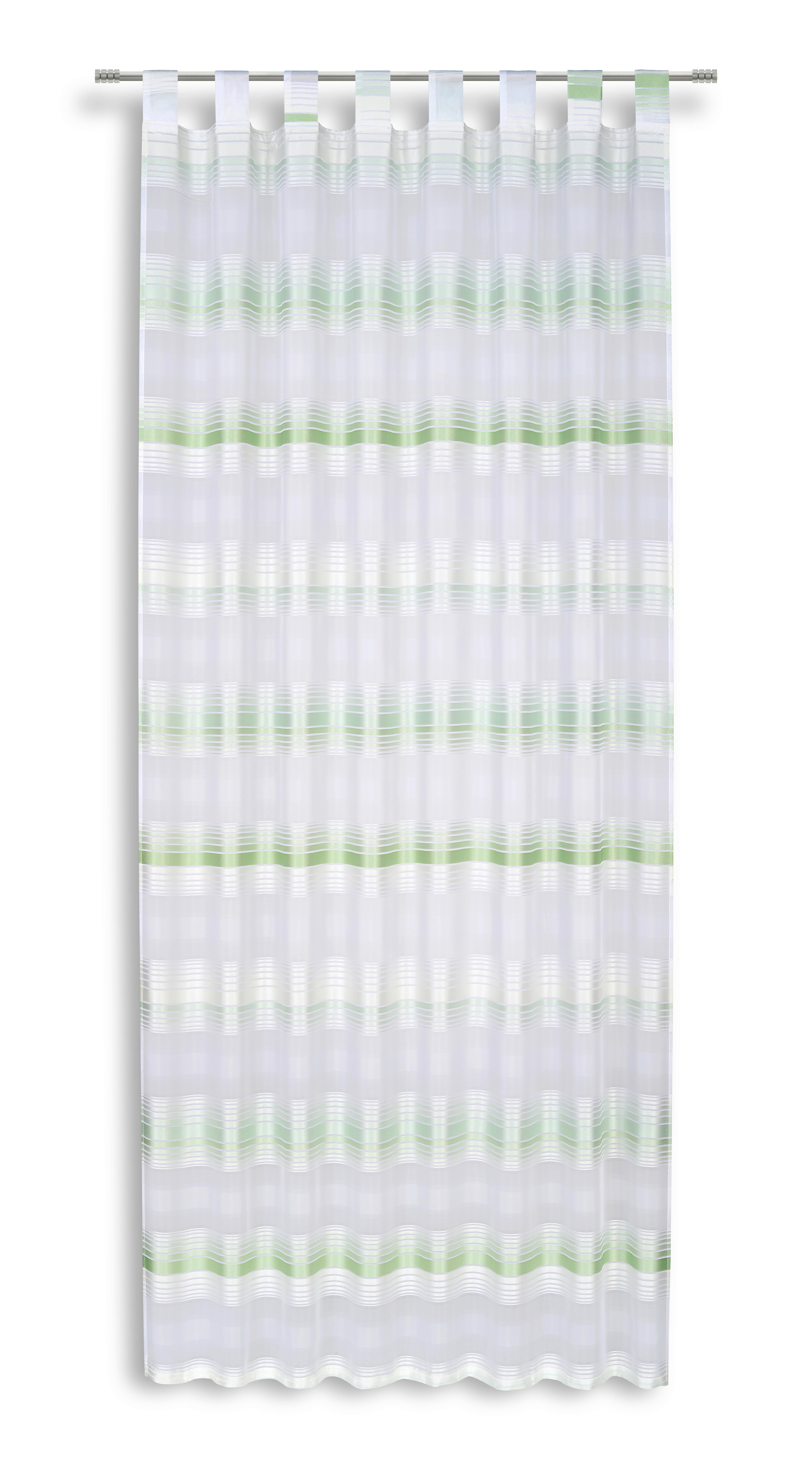 Vorhang mit Schlaufen und Band Fianna 140x245 cm Mintfarben - Mintgrün, MODERN, Textil (140/245cm) - Luca Bessoni
