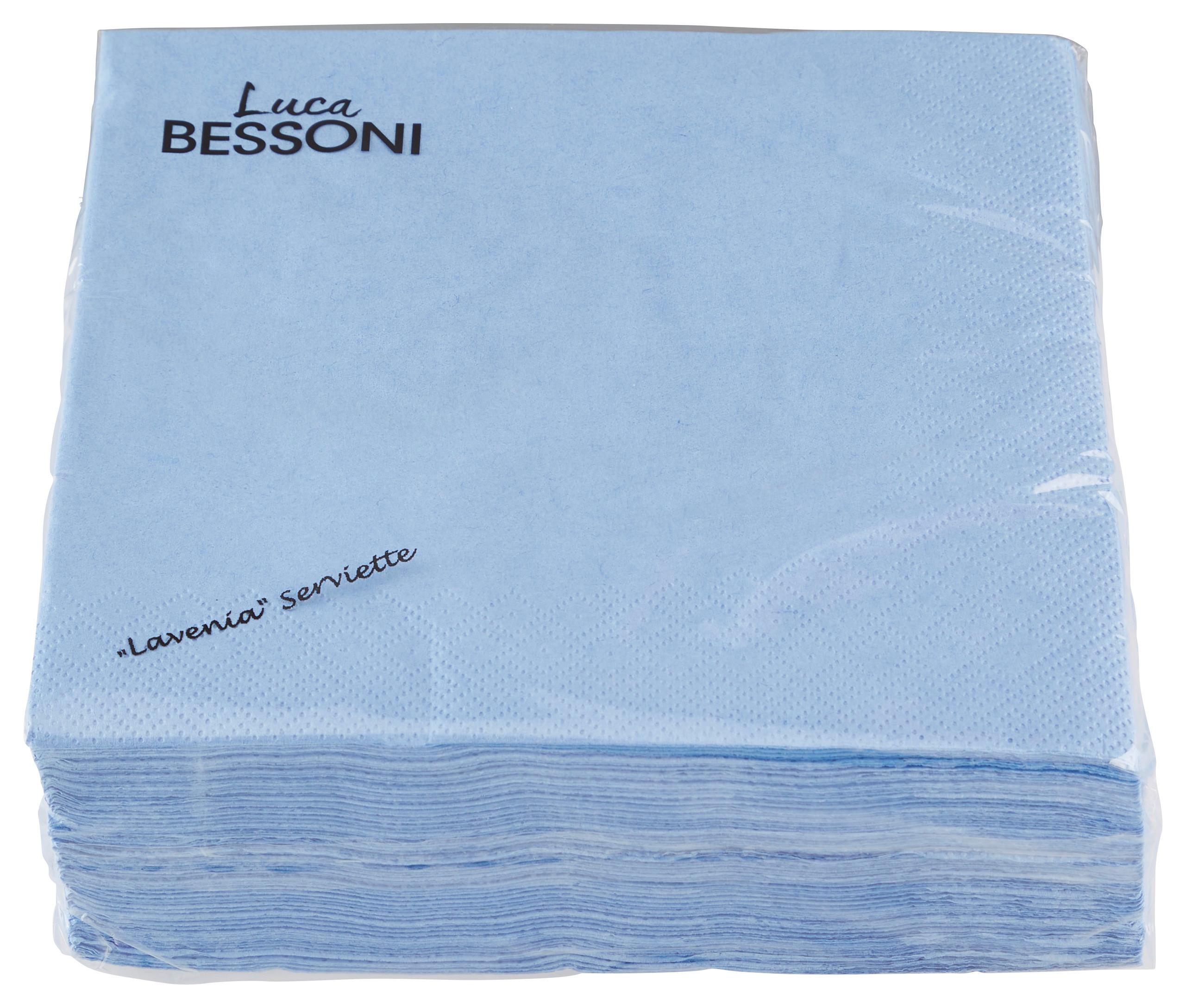 Serviette Lavenia Hellblau 50 Stk. 33x33 cm - Hellblau, MODERN, Papier (33/33cm) - Luca Bessoni