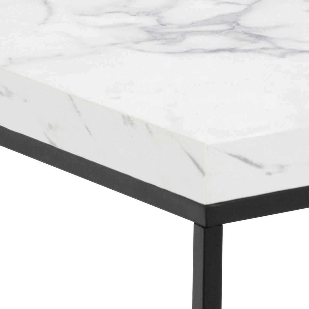 Beistelltisch Barossa 0000102433 - Schwarz/Weiß, Design, Holzwerkstoff/Metall (40/40/45cm) - Livetastic