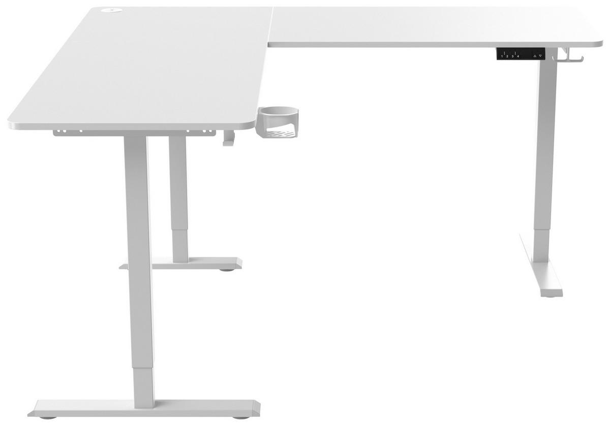 Eckschreibtisch Nimi Weiß L: 160cm - Weiß, MODERN, Holzwerkstoff/Kunststoff (160/140/72-117cm) - Livetastic