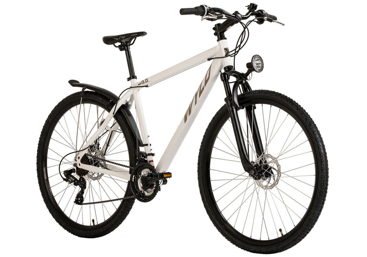 Mountainbike 423m - Weiß, KONVENTIONELL, Metall (25/140/60cm)